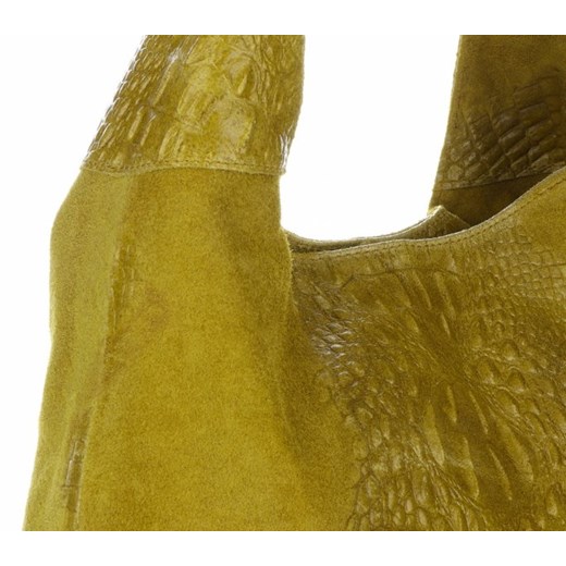 Włoskie Torebki Skórzane Vera Pelle wzór Aligatora Żółte (kolory) Vera Pelle   okazja PaniTorbalska 