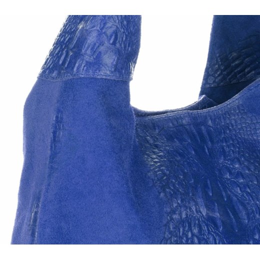Włoskie Torebki Skórzane Vera Pelle wzór Aligatora Kobaltowa (kolory)  Vera Pelle  okazja PaniTorbalska 