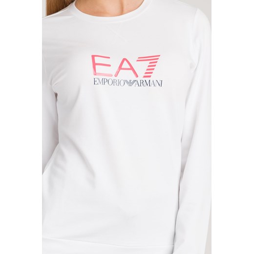 Ea7 Emporio Armani bluza damska krótka z napisami 