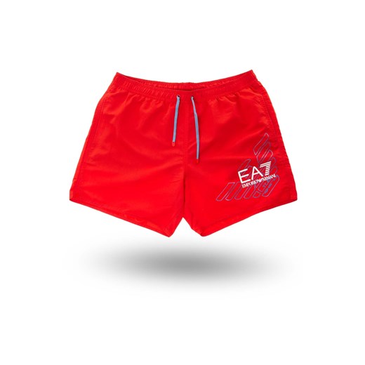 Ea7 Emporio Armani spodenki męskie czerwone w sportowym stylu 