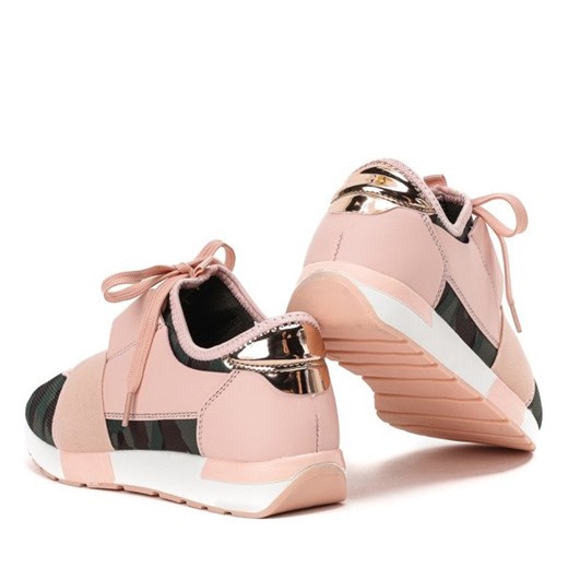 Różowe sportowe buty ze wstawkami moro Jomix - Obuwie Royalfashion.pl  37 
