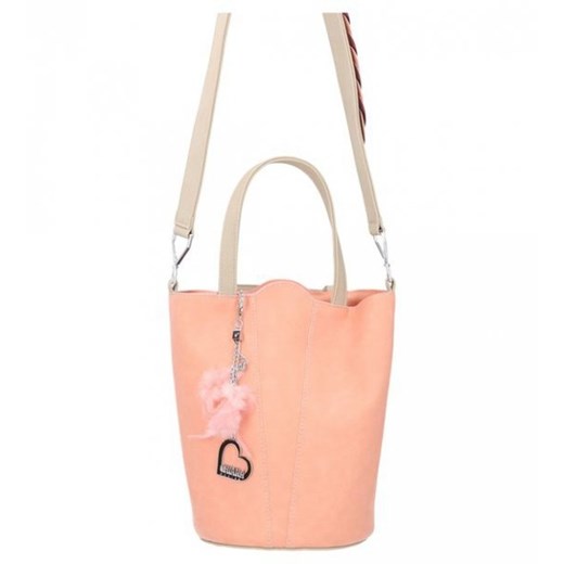 Chiara Design shopper bag różowa duża na ramię 
