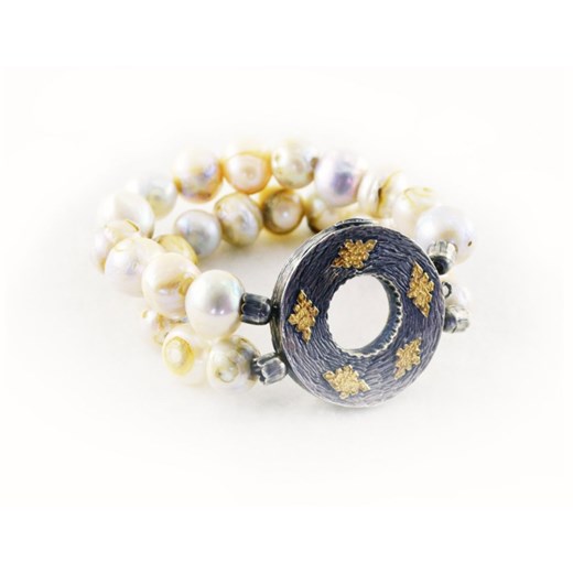 Cudownie zdobiona bransoletka z pereł - luksusowa biżuteria artystyczna  Astorga  Luxuryproducts.pl