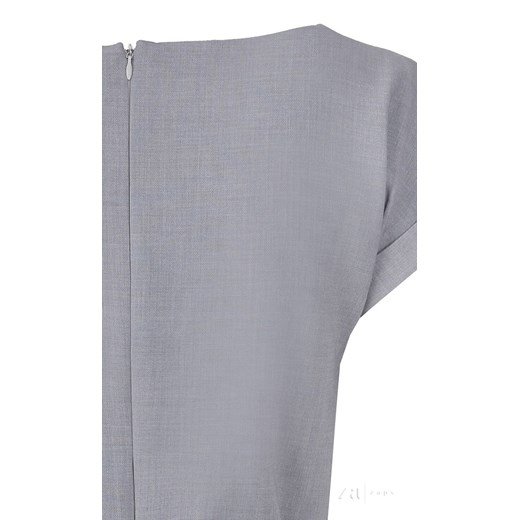 Sukienka szara Zaps Collection elegancka midi z tkaniny na co dzień 