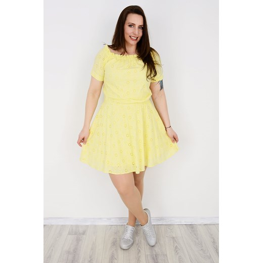Sukienka Taffi żółta dzienna mini 