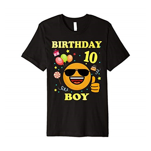 T-shirt chłopięce Zum 10. Geburtstag 10 Jahr Old z krótkim rękawem 