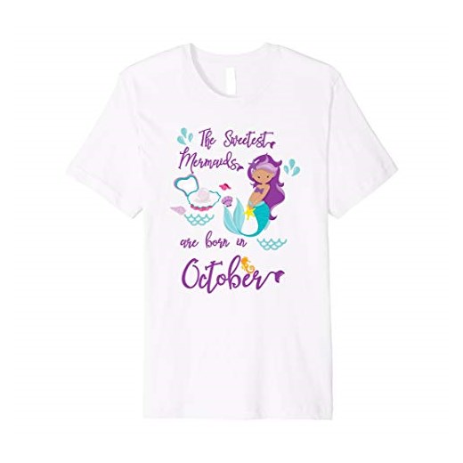 Bluzka dziewczęca Mermaid Birthday T Shirt Designs z krótkimi rękawami 