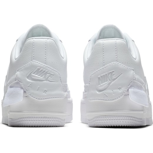 Buty sportowe damskie Nike do biegania air force bez wzorów ze skóry białe 