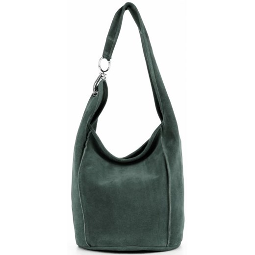 Shopper bag Vittoria Gotti zielona wakacyjna mieszcząca a8 na ramię 
