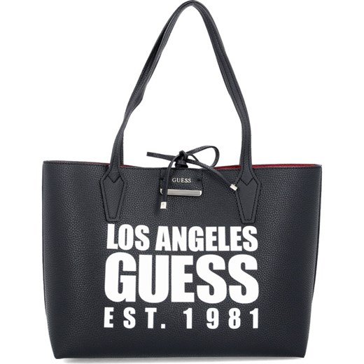 Shopper bag Guess w stylu młodzieżowym na ramię duża 