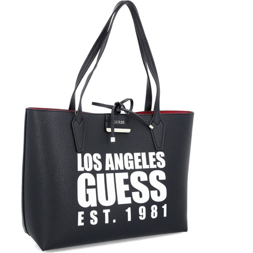 Shopper bag Guess duża bez dodatków w stylu młodzieżowym 