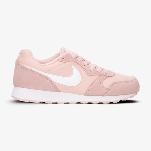 Buty sportowe damskie Nike na fitness md runner bez wzorów różowe wiązane płaskie 
