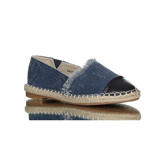 Espadryle damskie Chic Nana bez zapięcia z tkaniny na płaskiej podeszwie