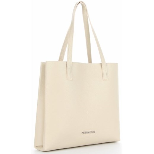 Shopper bag Vittoria Gotti matowa na ramię elegancka skórzana bez dodatków 