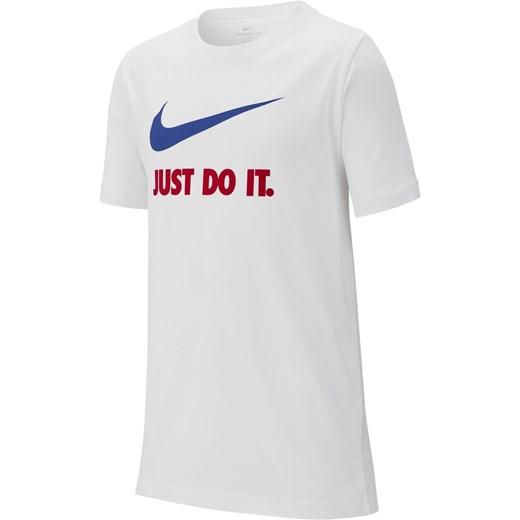 T-shirt chłopięce biały Nike z krótkimi rękawami 
