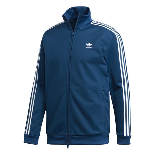 Niebieska bluza sportowa Adidas Originals w paski 