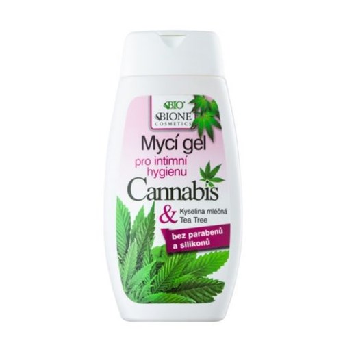 Bione Cosmetics Bio Cannabis żel do higieny intymnej z kwasem mlekowym i olejkiem z drzewka herbacianego 260ml Bione Cosmetics   Horex.pl
