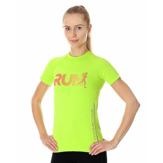 Termoaktywna koszulka damska Running Air Pro Brubeck neonowy  Brubeck M bieliznatermoaktywna.com.pl
