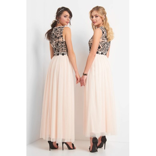 Tiulowa sukienka maxi z haftem ORSAY 44 orsay.com