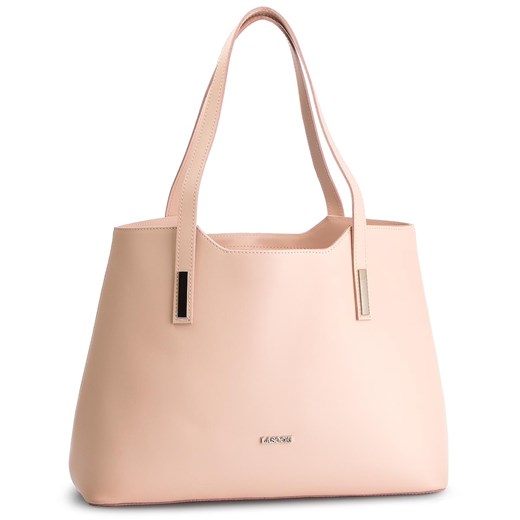 Shopper bag Lasocki różowa bez dodatków średniej wielkości do ręki elegancka 