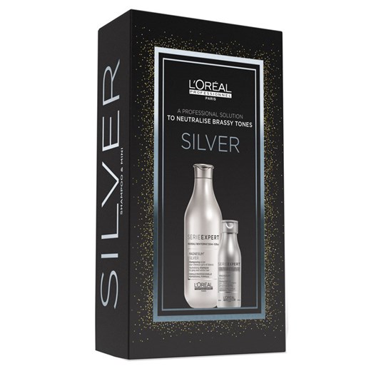 Loreal Silver | Zestaw do włosów siwych lub rozjaśnionych: szampon 300ml + szampon 100ml L'Oreal Paris   Estyl.pl