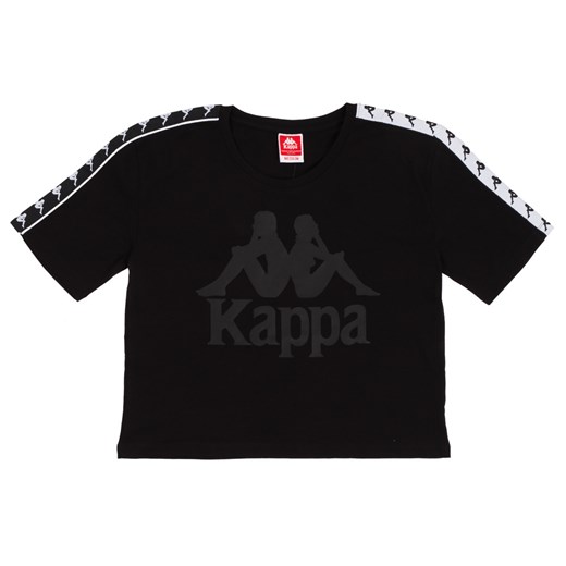 Bluzka sportowa czarna Kappa na lato bawełniana 
