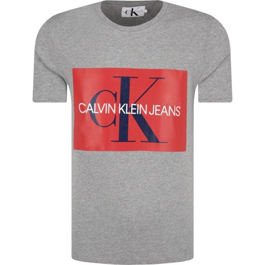 T-shirt męski Calvin Klein z krótkimi rękawami z napisami młodzieżowy 