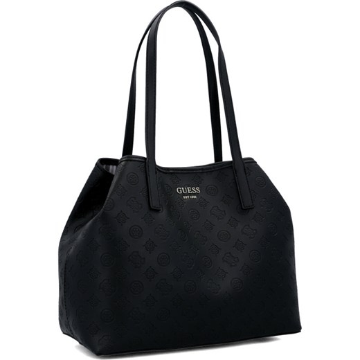 Shopper bag Guess elegancka czarna bez dodatków 