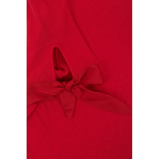 Bluzka damska Tommy Hilfiger casual z krótkim rękawem z tkaniny z okrągłym dekoltem 