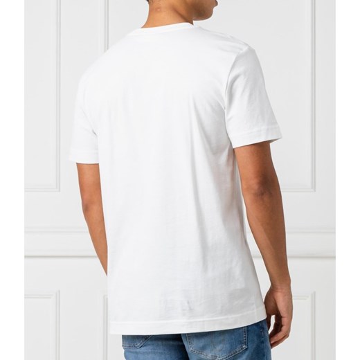 Biały t-shirt męski Calvin Klein z krótkim rękawem na jesień 
