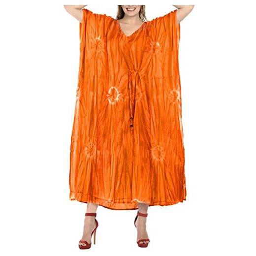 La Leela ono La Leela Rayon na plażę noszą noc sukienka damska tunika długa Tunika sukienka - kimono