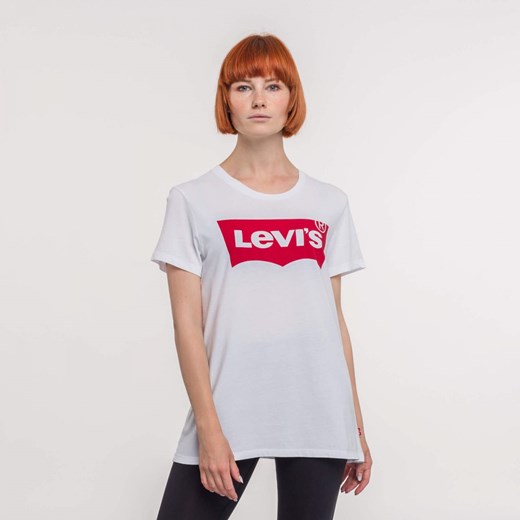 Bluzka damska Levi's biała casual z krótkimi rękawami 