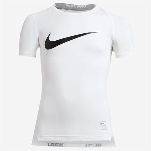 Koszulka sportowa Nike biała w nadruki 