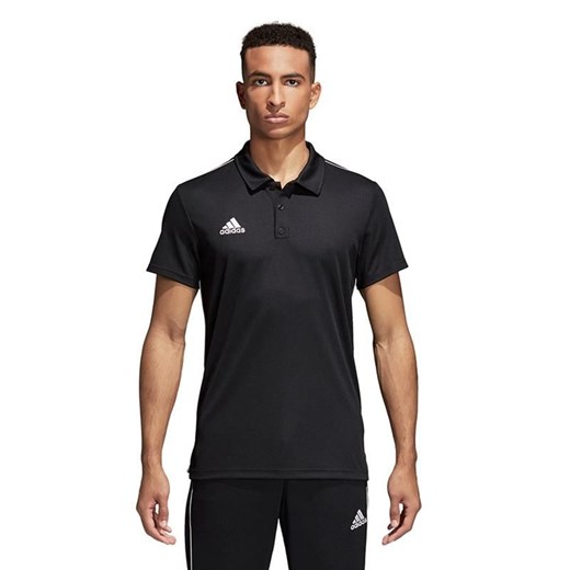 Koszulka sportowa czarna Adidas z bawełny 