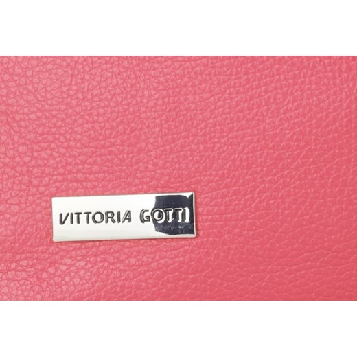 Vittoria Gotti shopper bag czerwona na wakacje duża skórzana na ramię 
