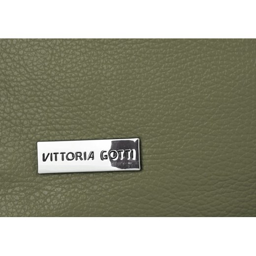 Uniwersalna Torebka Skórzana Włoski Shopper renomowanej firmy Vittoria Gotti Zielone (kolory)  Vittoria Gotti  PaniTorbalska