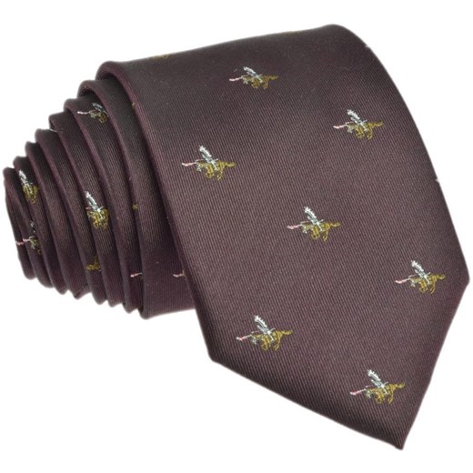 Krawat jedwabny  - husaria (2) brązowy Republic Of Ties   