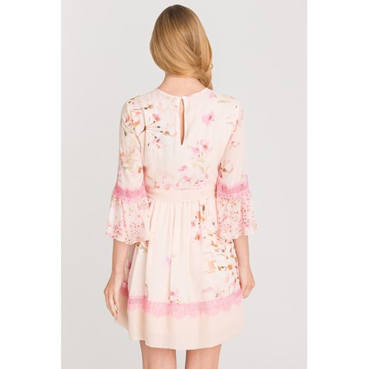 Sukienka Twinset różowa wiosenna casual mini z tkaniny 