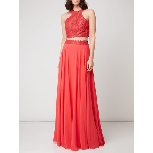 Sukienka Luxuar czerwona karnawałowa na wiosnę na bal 