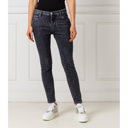 Dsquared2 jeansy damskie czarne bez wzorów w miejskim stylu 