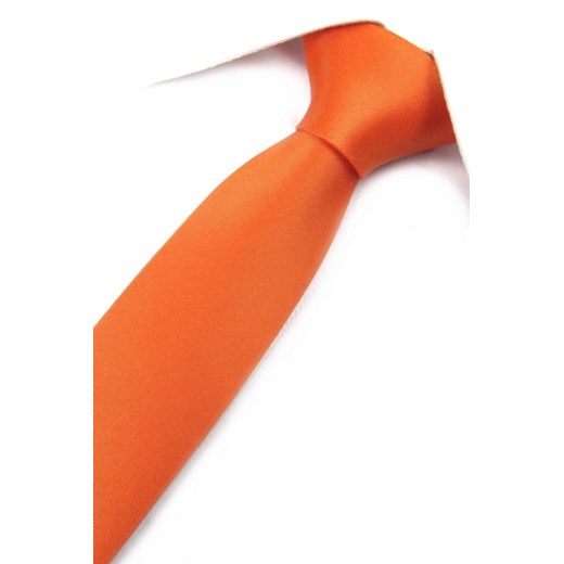 Dunpillo krawat pomarańczowa bez wzorów 