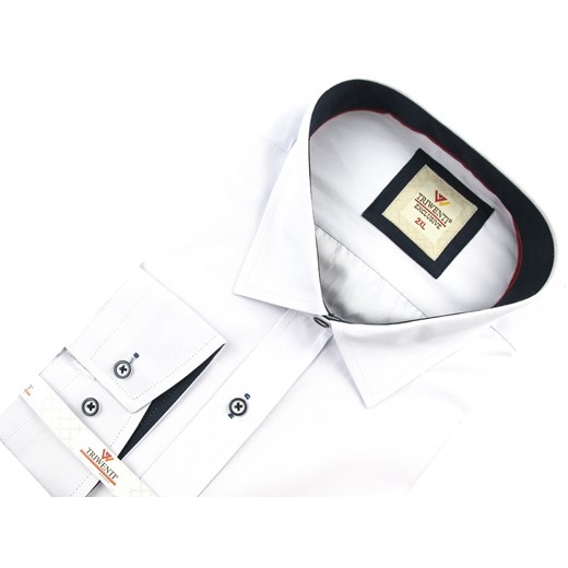 Koszula męska biała Triwenti z kołnierzykiem button down elegancka 
