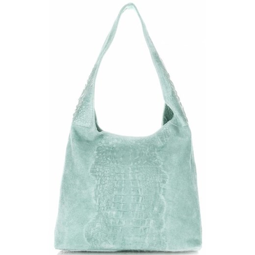 Niebieska shopper bag Vera Pelle 