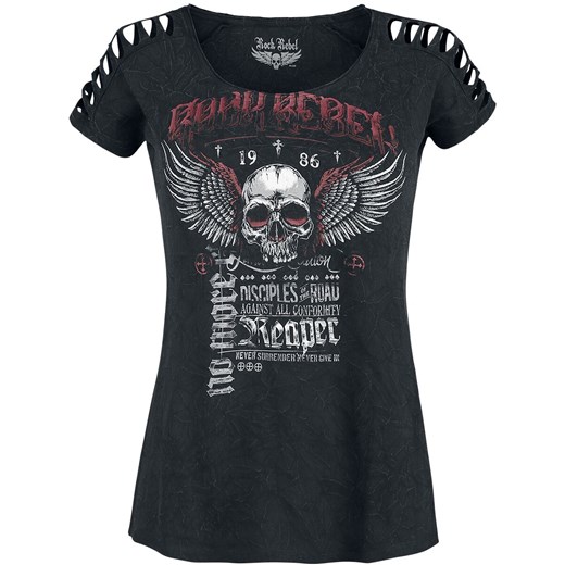 Rock Rebel by EMP - Shreds - T-Shirt - Kobiety - czarny  Rock Rebel By Emp L EMP