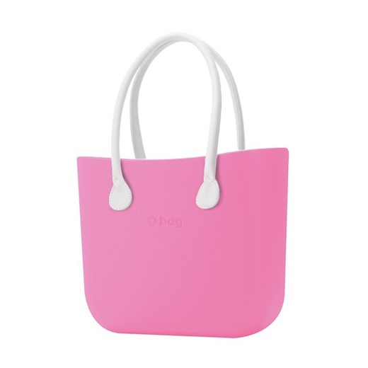 O bag różowe torebka Pink z długimi białymi uchwytami ze skajki O Bag   Differenta.pl