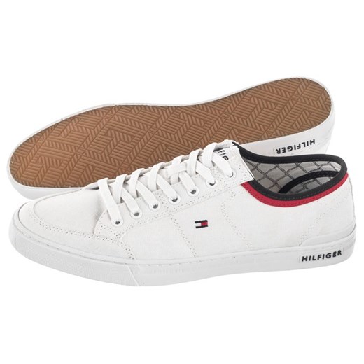 Tenisówki Tommy Hilfiger Core Corporate Textile Sneaker FM0FM00543 100 White (TH30-b) Tommy Hilfiger  43 ButSklep.pl