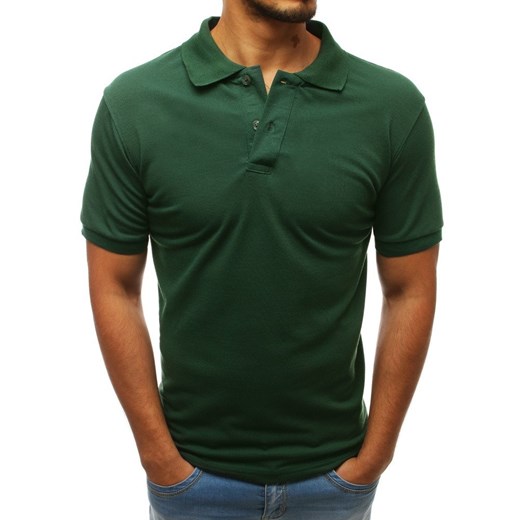 T-shirt męski zielony Dstreet z poliestru 
