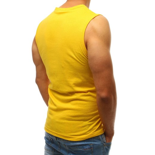 T-shirt męski Dstreet żółty 