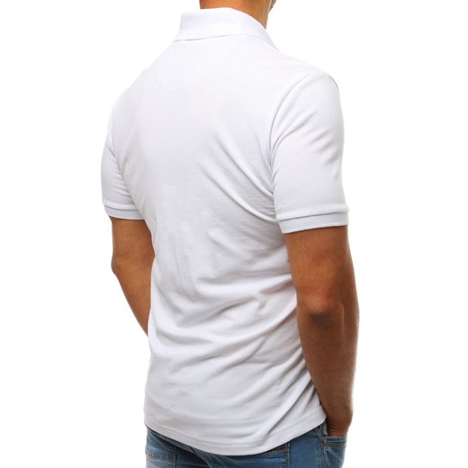 T-shirt męski Dstreet z krótkim rękawem biały bawełniany 