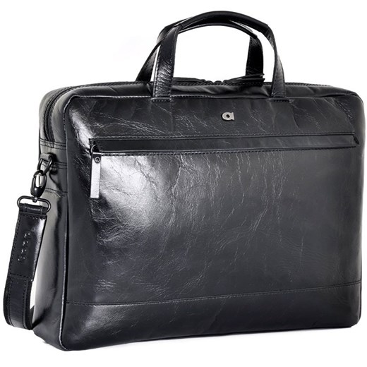Skórzana torba na laptopa 15'' unisex Daag Albedo 2 czarna